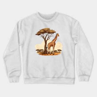 Watercolor Giraffe Crewneck Sweatshirt